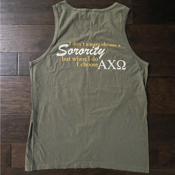 AXO Alpha Chi Omega Sorority Tshirt rush tee Spring Break Date Party - Picture 3 of 4
